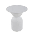 Palatine Round Side Table - Full White