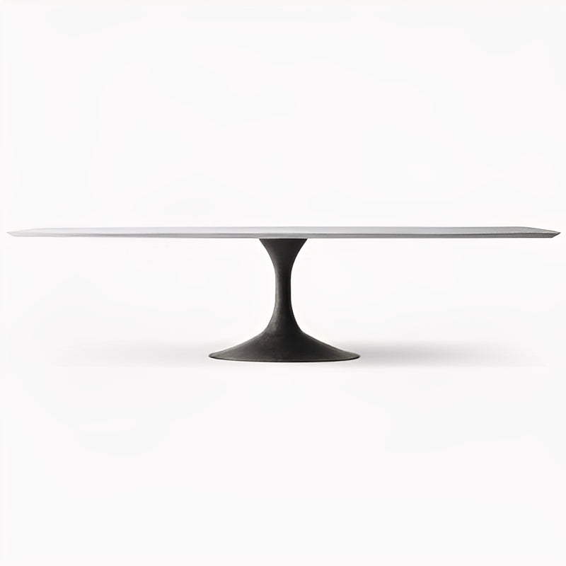 Luxurious MarbleTop With Solid MetalFrame Dining Table