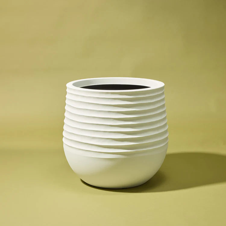 Ryker Stonelite Planter | White - 49cm