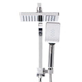 Cefito 8'' Rain Shower Head Set Handheld Square High Pressure Chrome