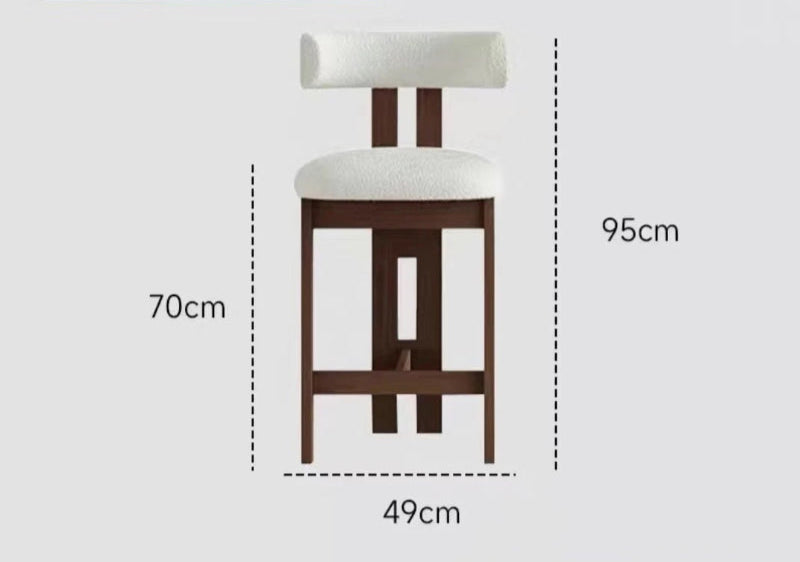 Vintage solid wood dining chair French