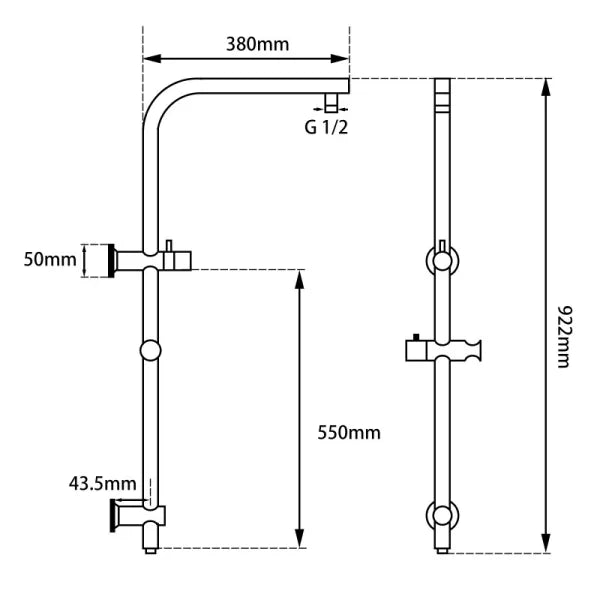 Pentro 10" Round Handheld Shower Station