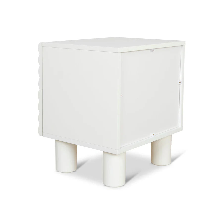 Vasuda 48cm Bedside Table - White