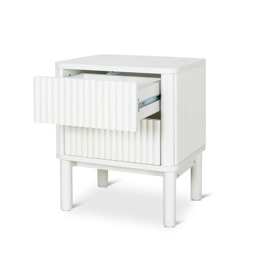 Melita Bedside Table - White