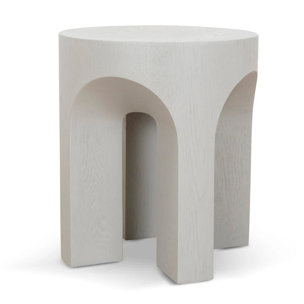 49.5cm Round Side Table - Light Grey