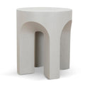 49.5cm Round Side Table - Light Grey
