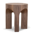 49.5cm Round Side Table - Walnut