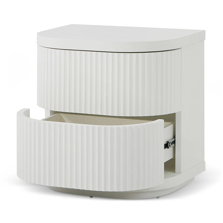 Full White Bedside Table