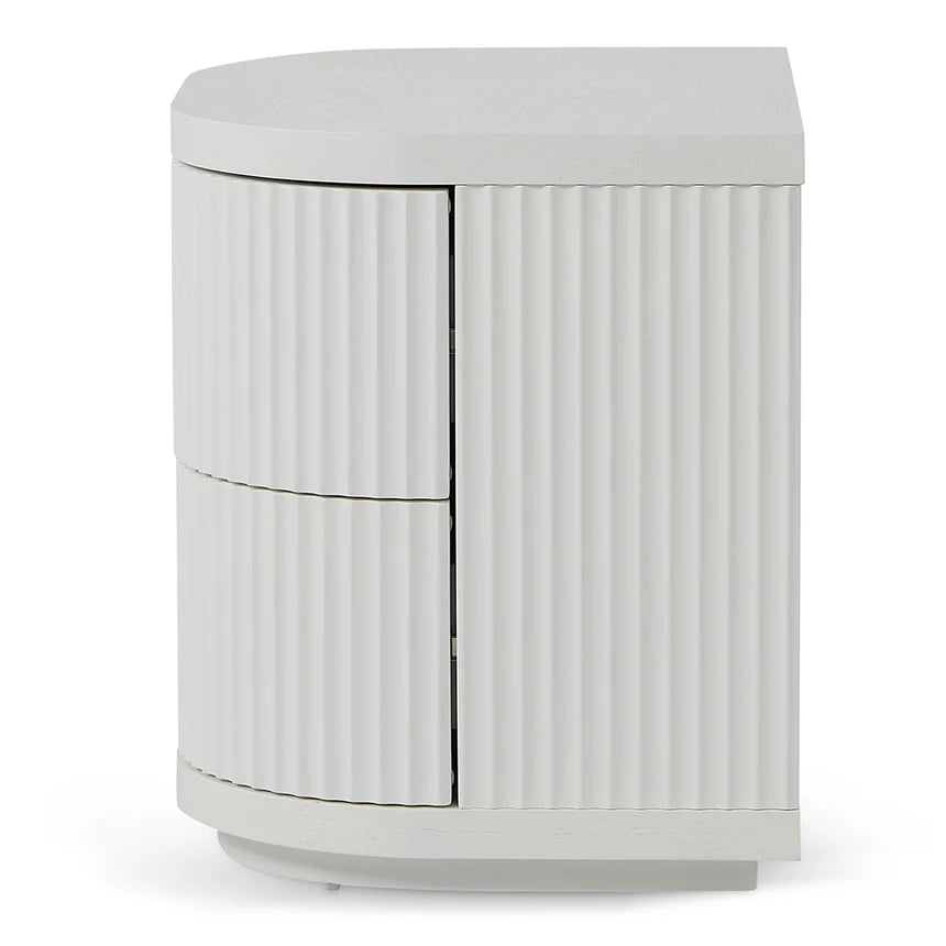 Full White Bedside Table