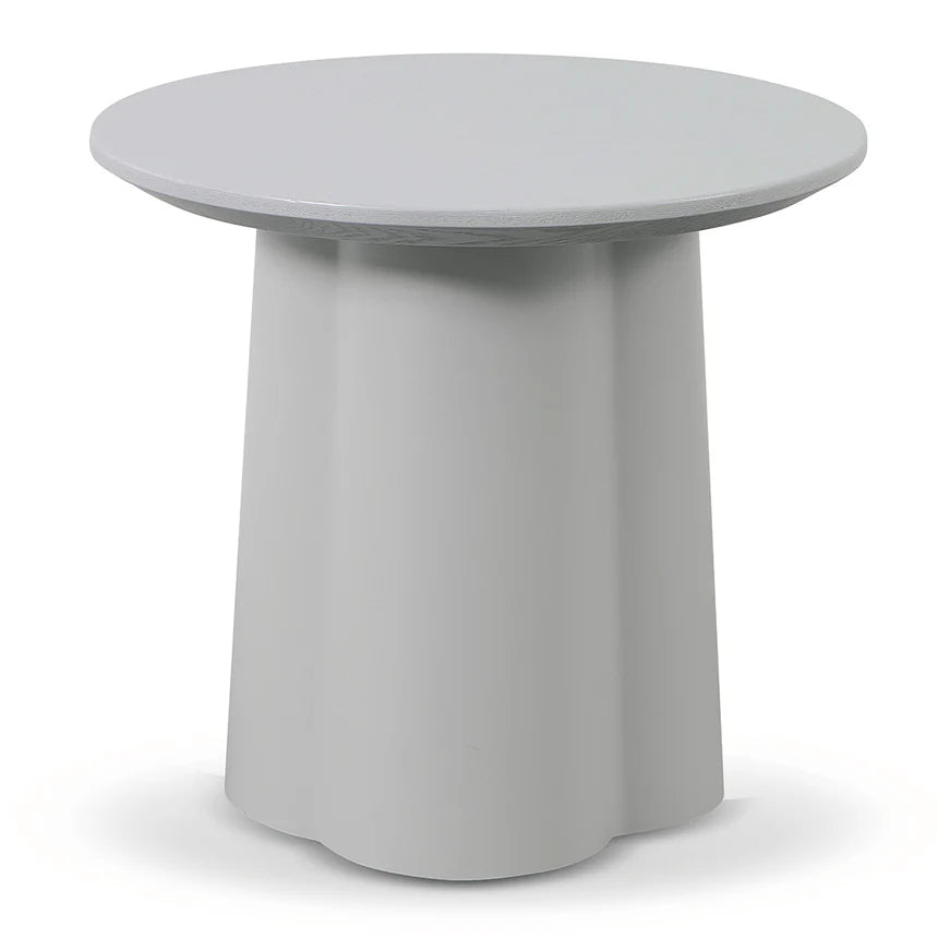 Asarna Round Side Table - Light Grey