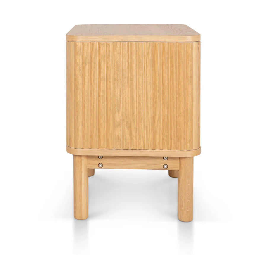 Oak Wood Bedside Table - Natural