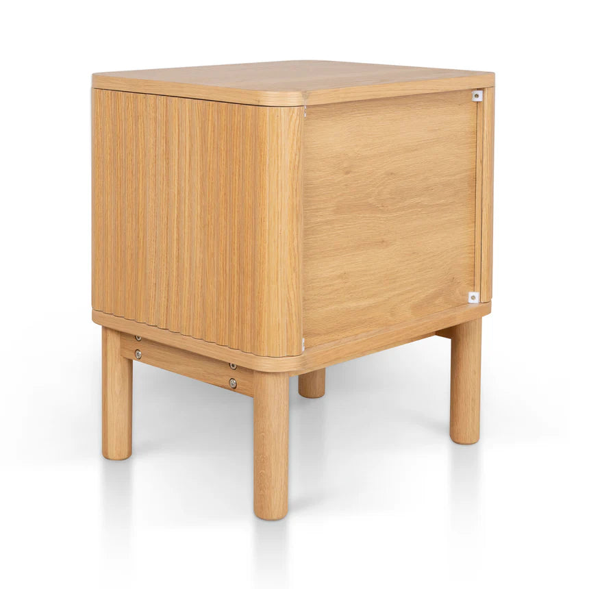 Oak Wood Bedside Table - Natural