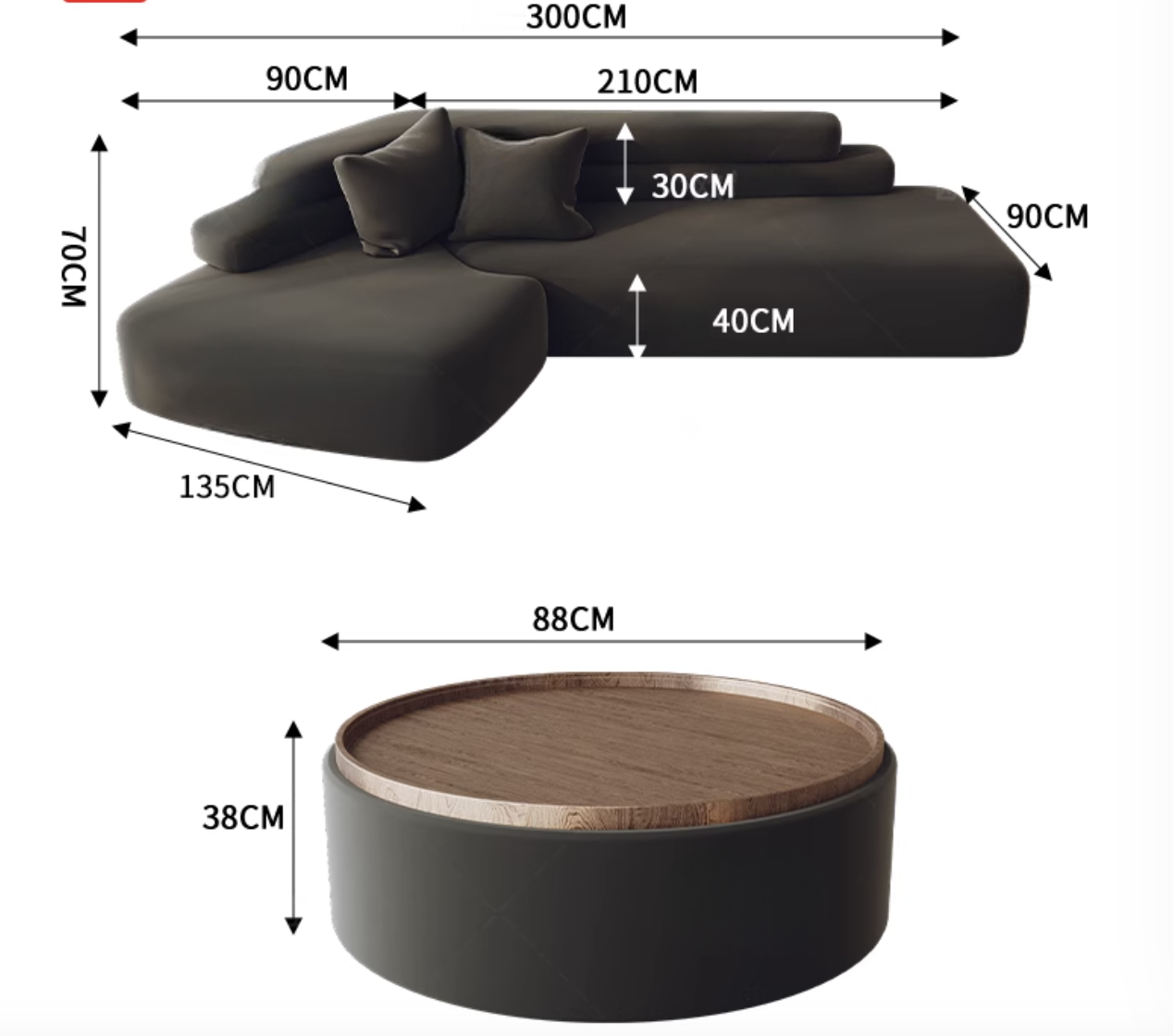 Henry Modern Luxury Reception Lounge Sofa Piece