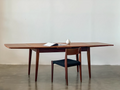 Nordic Used Danish 1970s Teak Retractable Dining Table by Danish Designer