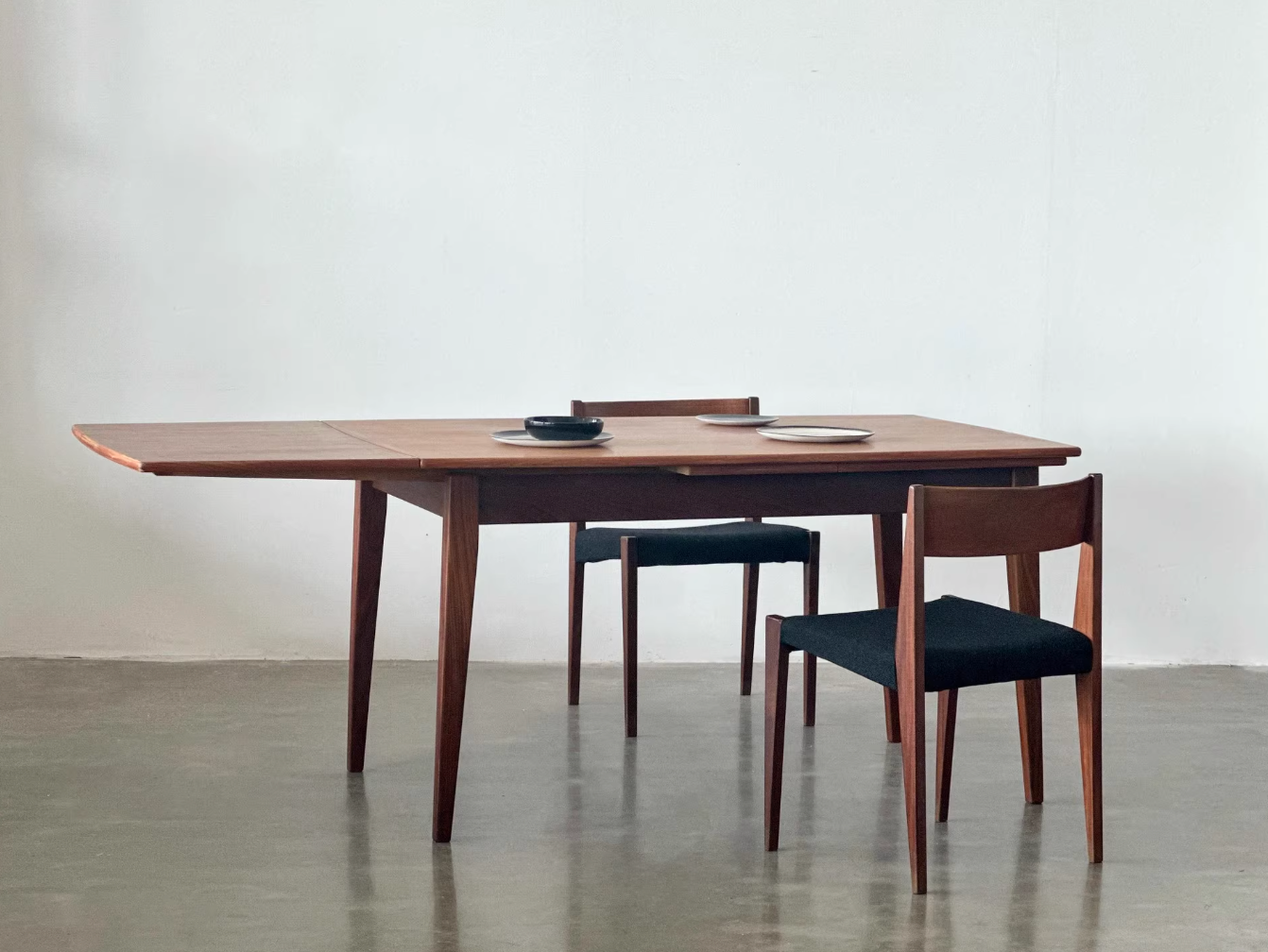 Nordic Used Danish 1970s Teak Retractable Dining Table by Danish Designer