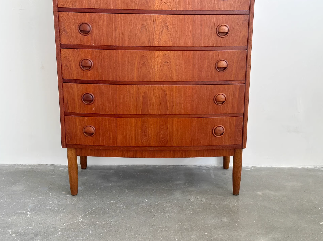 Nordic Danish Teak Chest of Drawers Six Drawer Dresser by Kai Kristiansen
