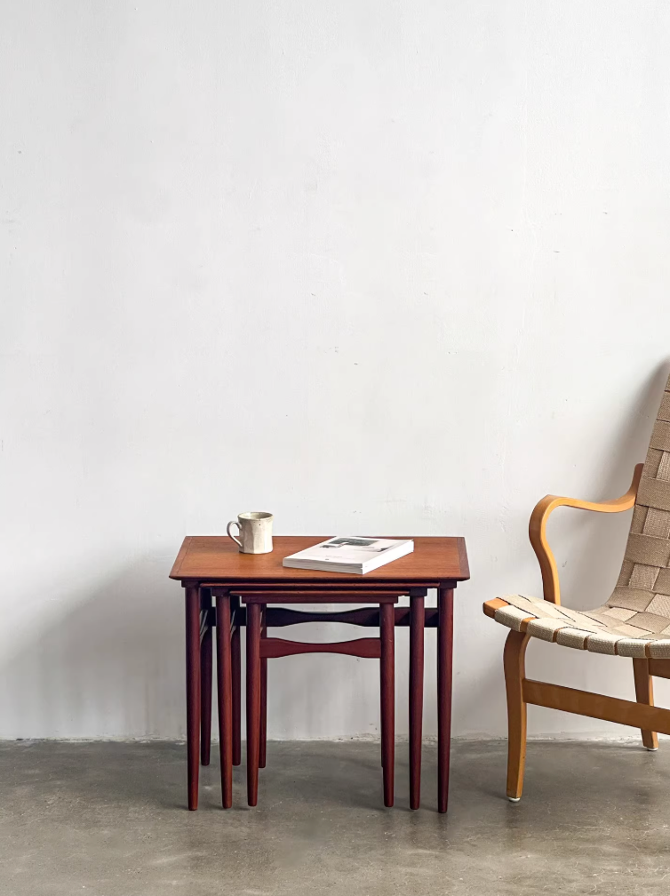 Nordic Danish Teak Nesting Tables by Poul Hundevad