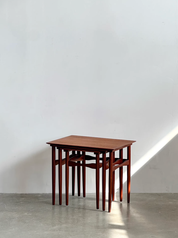 Nordic Danish Teak Nesting Tables by Poul Hundevad