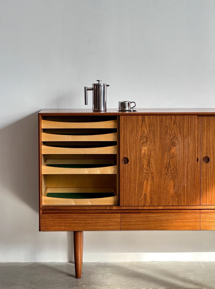 Danish Rosewood Sideboard: by Henning Kjaernulf
