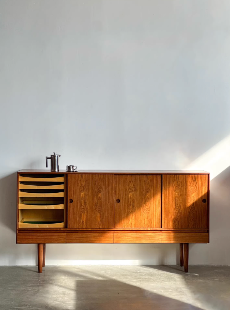 Danish Rosewood Sideboard: by Henning Kjaernulf