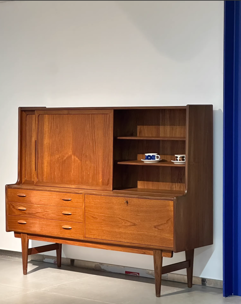 Danish Teak Sideboard: Multifunctional Storage Sideboard by Designer
