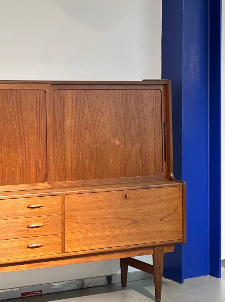 Danish Teak Sideboard: Multifunctional Storage Sideboard by Designer