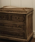 Custom Weathered Oak Dressing table with matching changing Table
