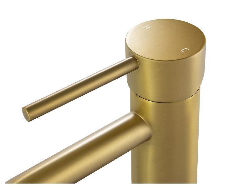 LUCID PIN Series Round Brushed Bass Tall Basin Mixer