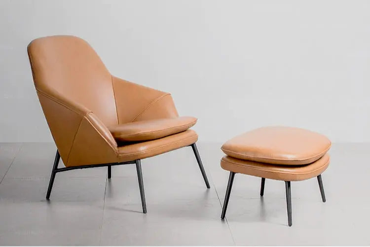Amelia Middle-Aged Style Retro Leather Armchair