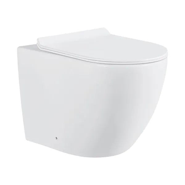 560*360*405mm Bathroom Rimless Back To Wall White Ceramic Toilet Suite