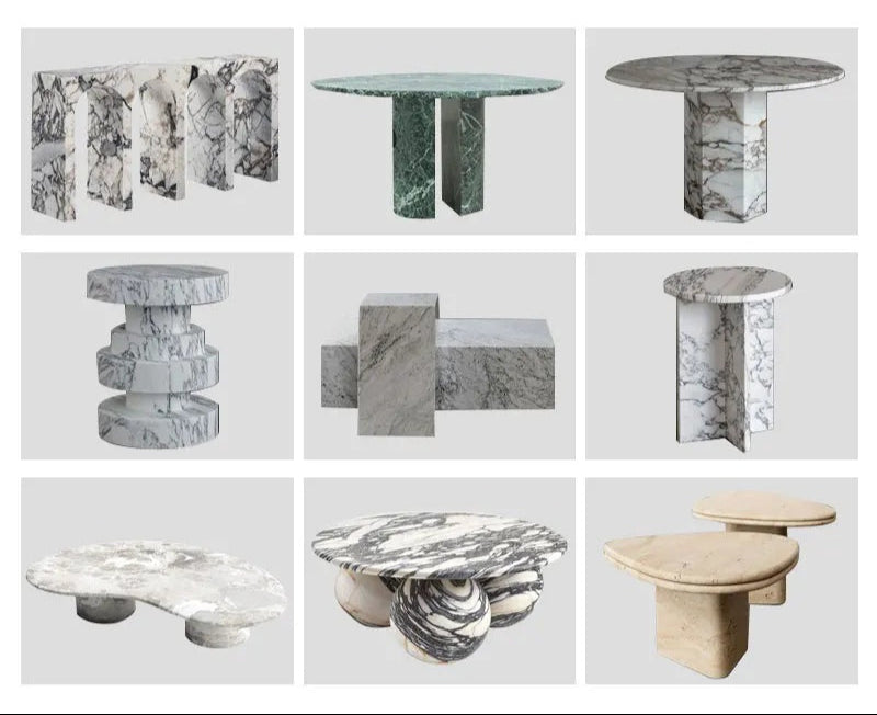 Elegant Travertine Italian Handcrafted Coffee Table