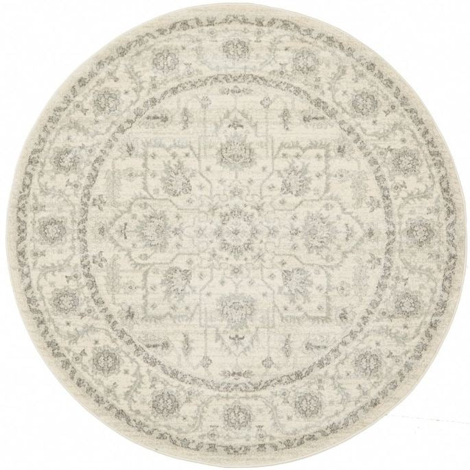 Evoke 261 White Round by Rug Culture