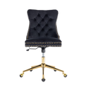 Velvet Home Office Chair- Black