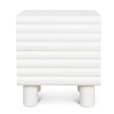 Vasuda 48cm Bedside Table - White