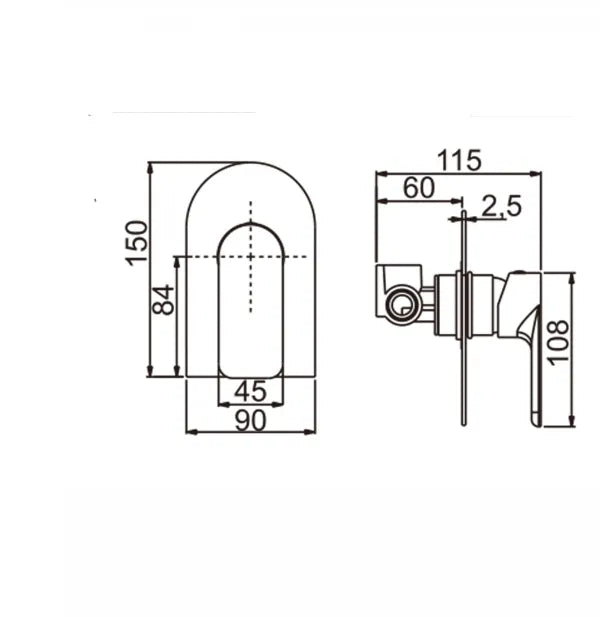 Persano Wall Mixer