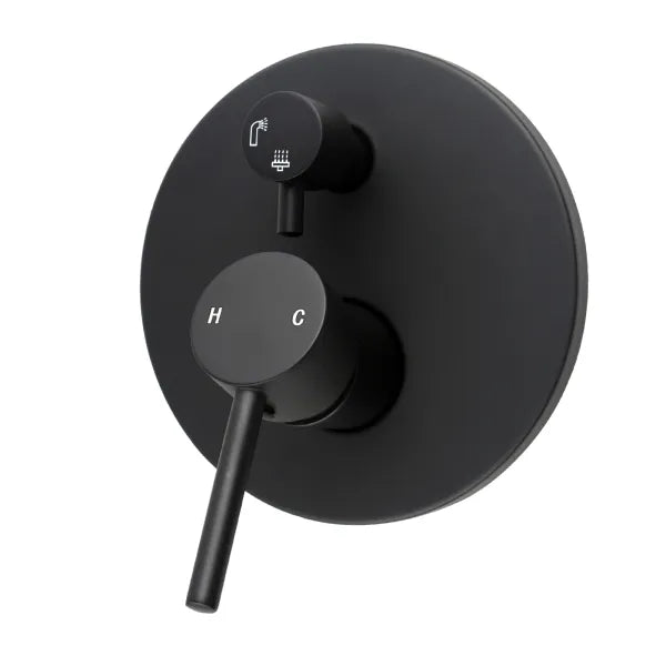 Pentro Matte Black Round Shower Mixer