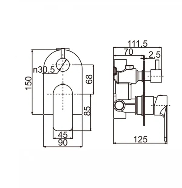 Persano Mixer Diverter