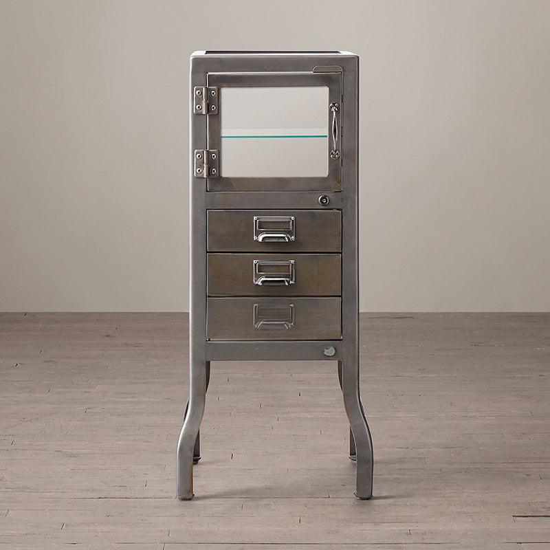 Qassen Dulton Industrial Iron Glass Sideboard