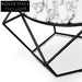 Aariyah 72cm Marble Coffee Table - Matt Black Base Coffee Tables