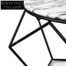 Aariyah 72cm Marble Coffee Table - Matt Black Base Coffee Tables