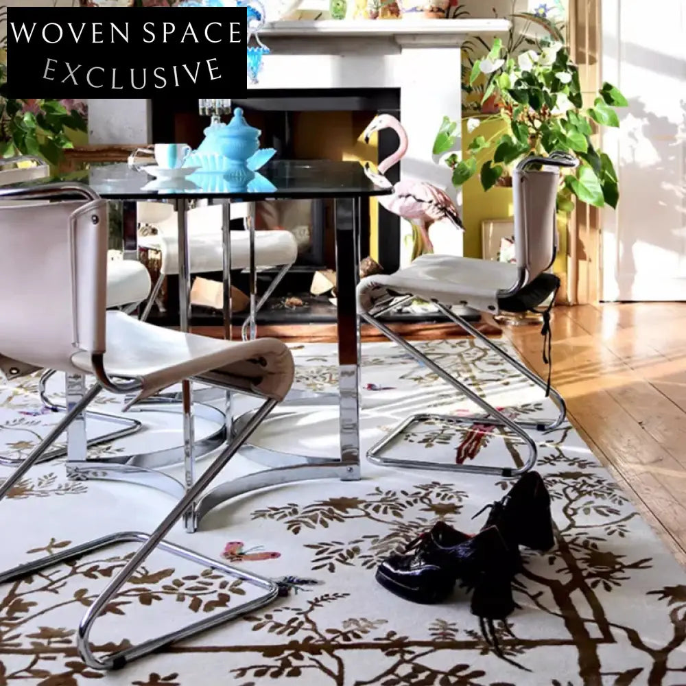 Abstract French Guofeng Custom Area Rug Modern Retro Polyester Decor