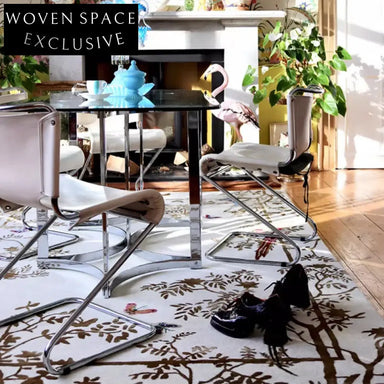 Abstract French Guofeng Custom Area Rug Modern Retro Polyester Decor