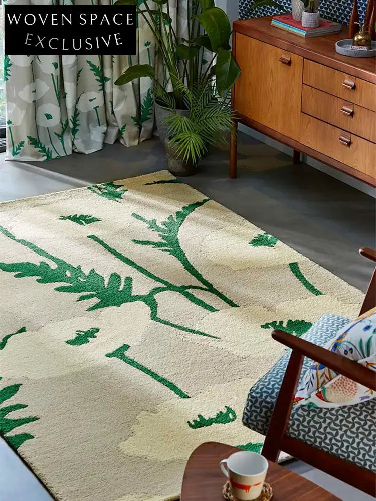 Abstract Geometric Polyester Area Rug for Modern Living Bedroom Decor