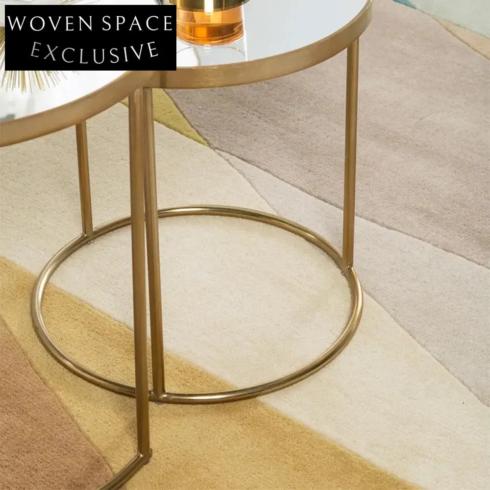 Abstract Geometric Polyester Hand-Tufted Design, Modern Colorful Living Room Area Rug