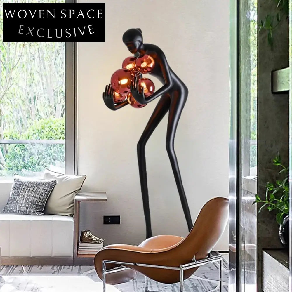 Abstract Human Body Sculpture Floor Lamp, Creative Modern Art Decoration Standing Lamp