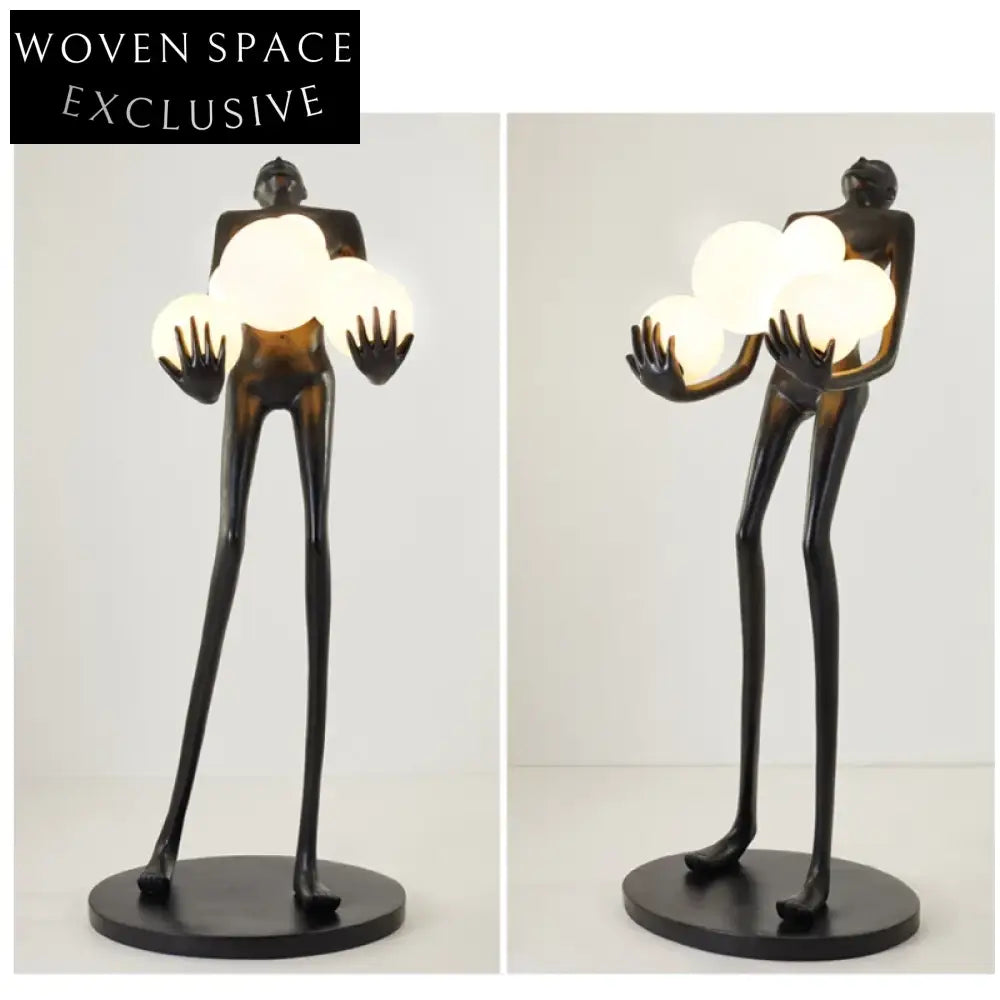 Abstract Human Body Sculpture Floor Lamp, Creative Modern Art Decoration Standing Lamp