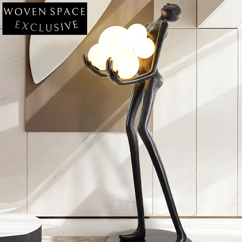Abstract Human Body Sculpture Floor Lamp, Creative Modern Art Decoration Standing Lamp