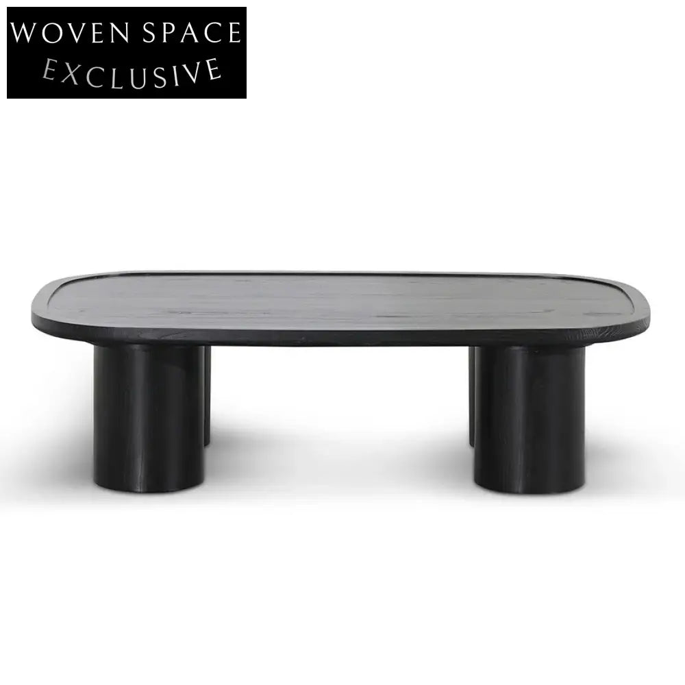 Adam 1.4m Coffee Table - Full Black Coffee Table