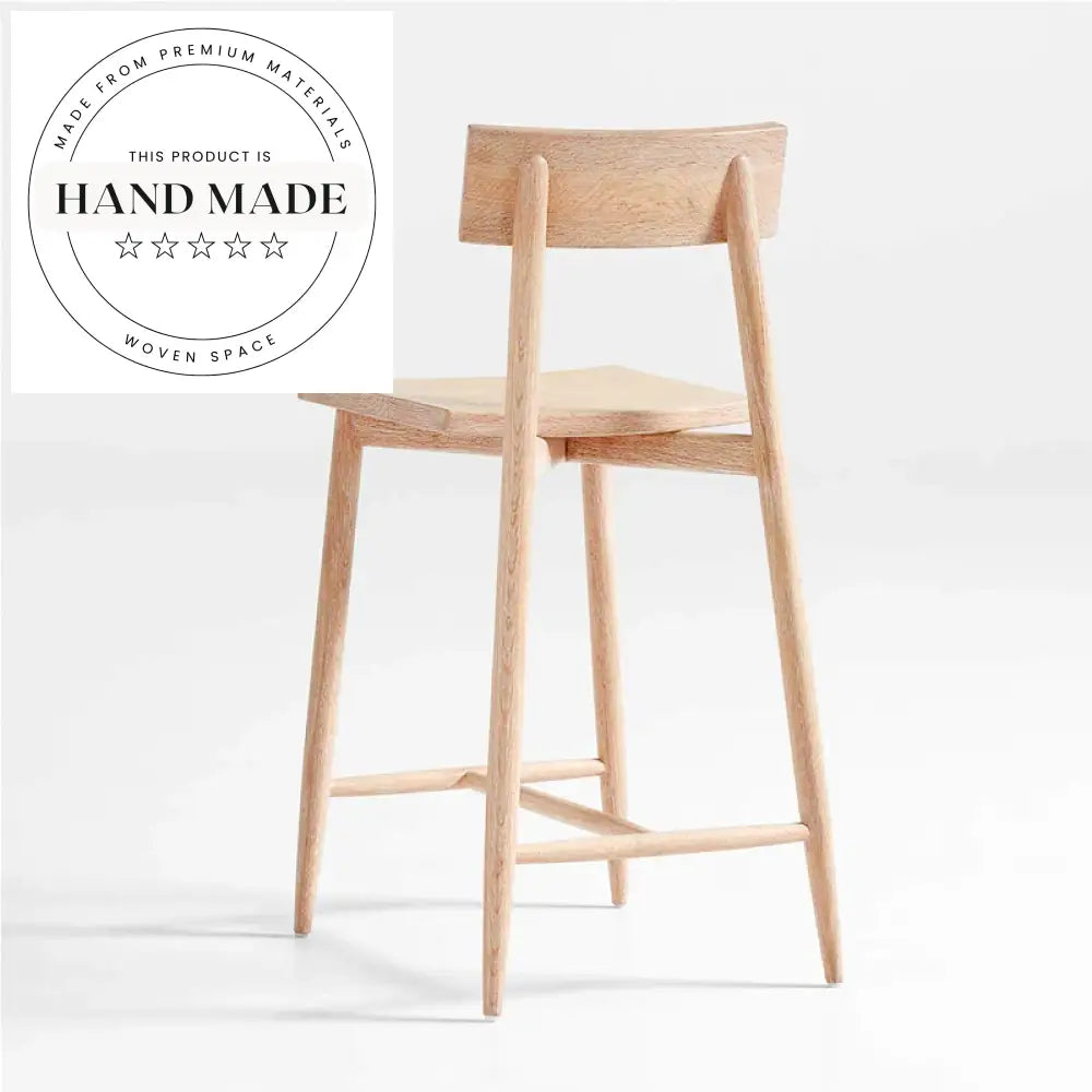 Adjustable Eco-Friendly Durable Modern Wooden Counter Bar Stool for Kitchen