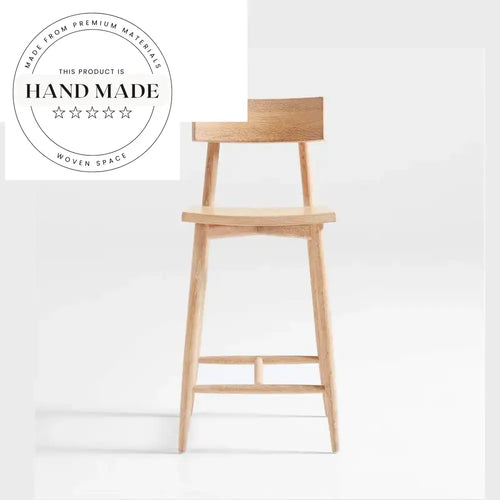 Adjustable Eco-Friendly Durable Modern Wooden Counter Bar Stool for Kitchen